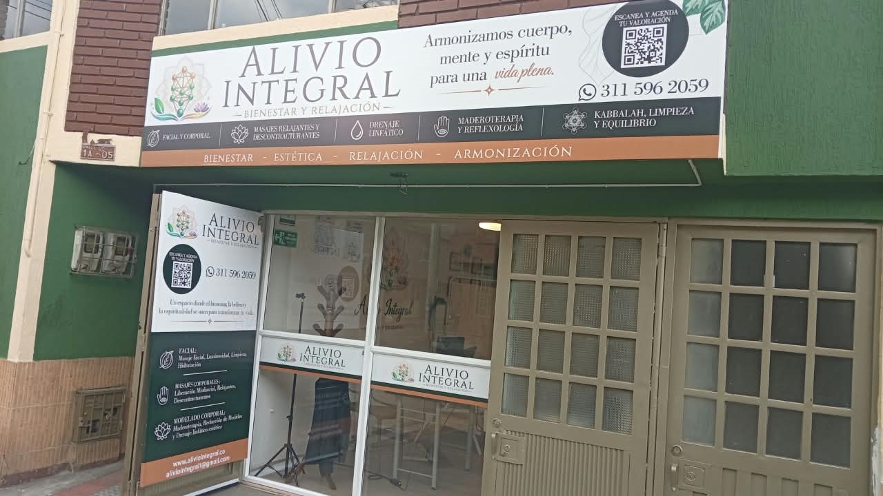 Fachada del local Alivio Integral en Mosquera